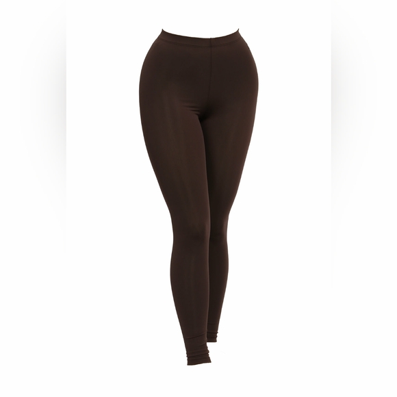 High Waisted Leggings- Brown - Picture 5 of 5